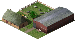 <p>A farm with stable. So that dear cattle does not freeze when it rains or snows.</p>